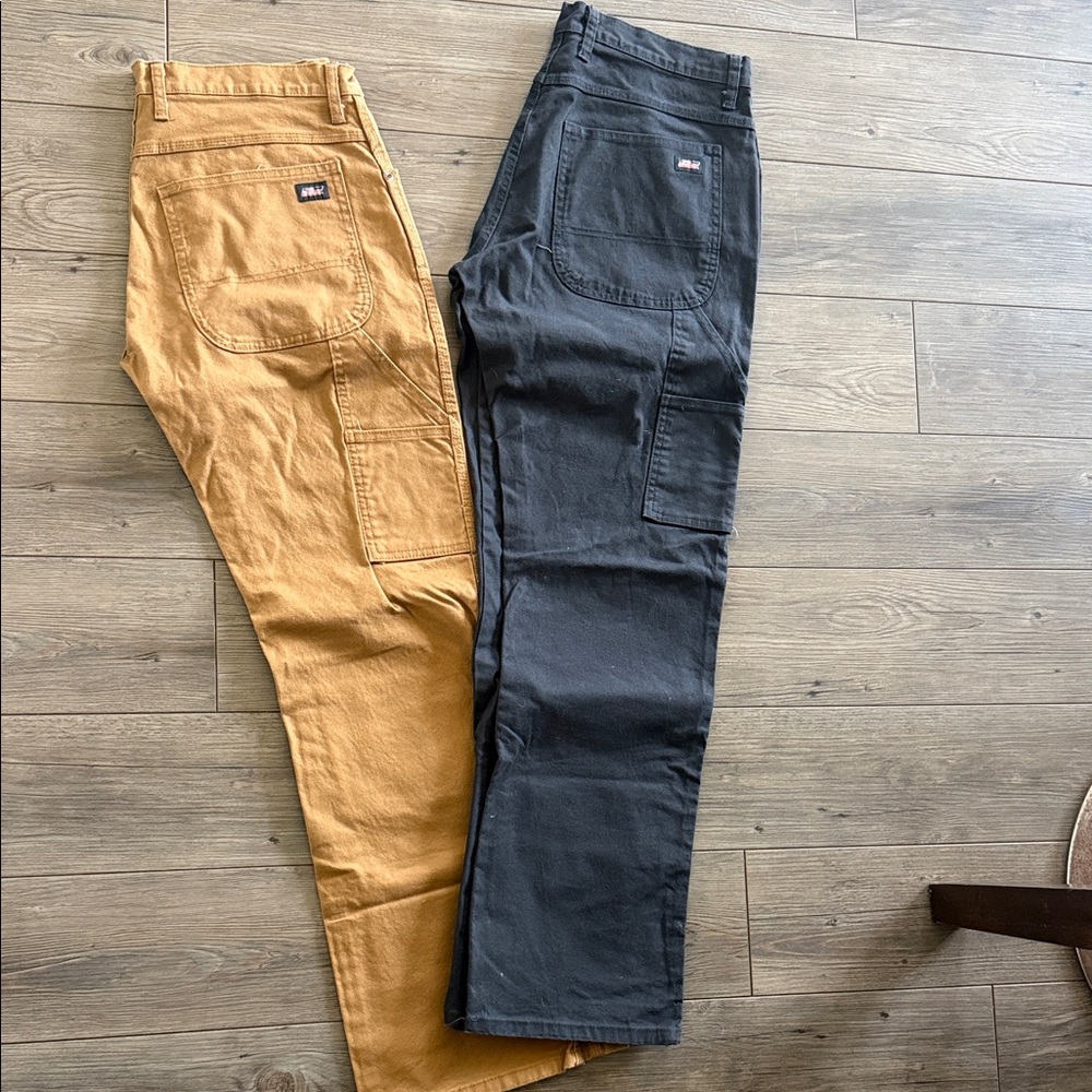 Dickies Men’s Work Pants - Black and Brown